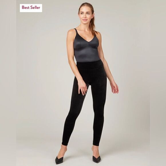 SPANX black Velvet Leggings retails $98! Size medium - Picture 6 of 11